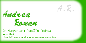 andrea roman business card